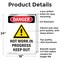 Signmission Hot Surface Sign, 24 in H x 18 in W, Aluminum, Hot Work In Progress Keep Out OS-2PACK-DS-A-1824-V-1365 - alternate 8